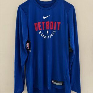 Nike Women’s Detroit Pistons NBA Team Issue Practice Pregame Shirt Size XLT NEW